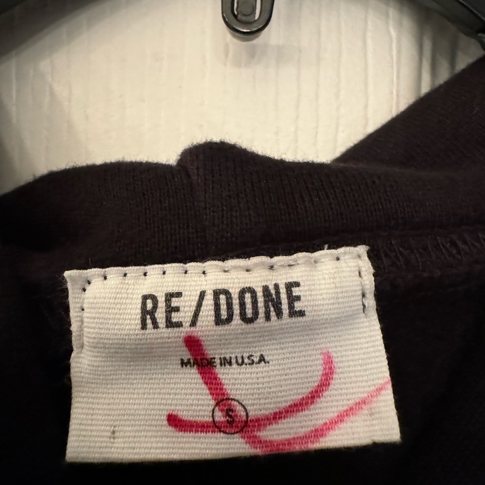 REDONE Colorblock Pattern Women’s Red Black & White Sweatshirt Hoodie Size Small - Picture 7 of 9